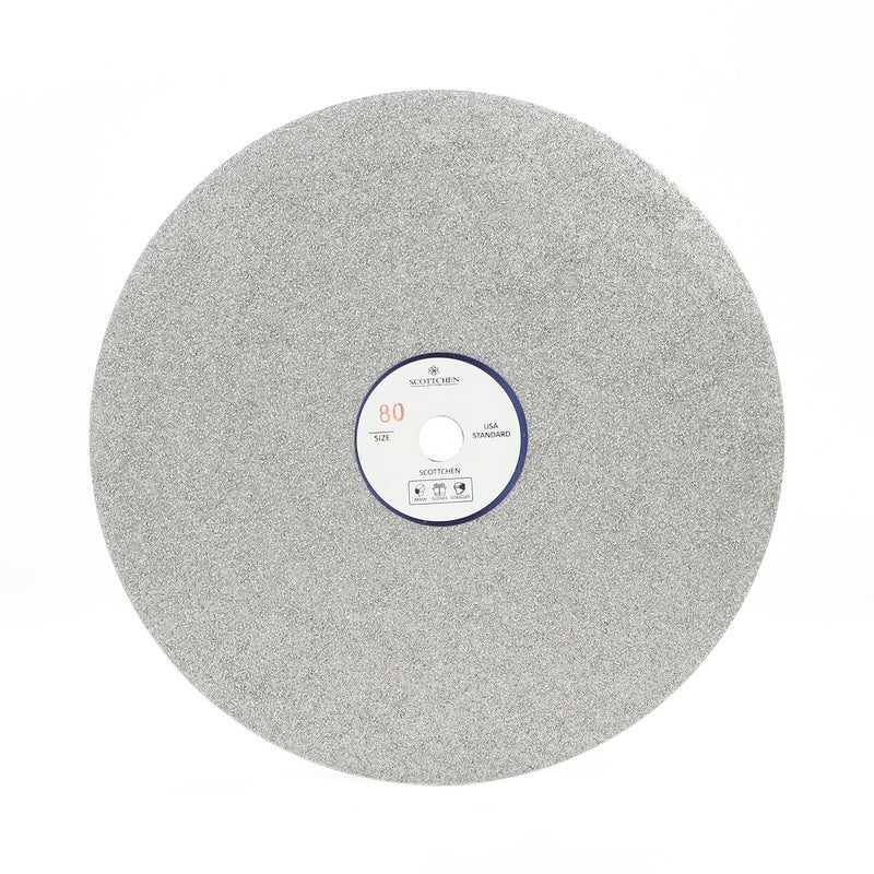 SCOTTCHEN Diamond Flat Lap Wheel 8" x 1/2" Grinding Sanding Disc Lapping Polishing Disc-80 Grit - Image 1